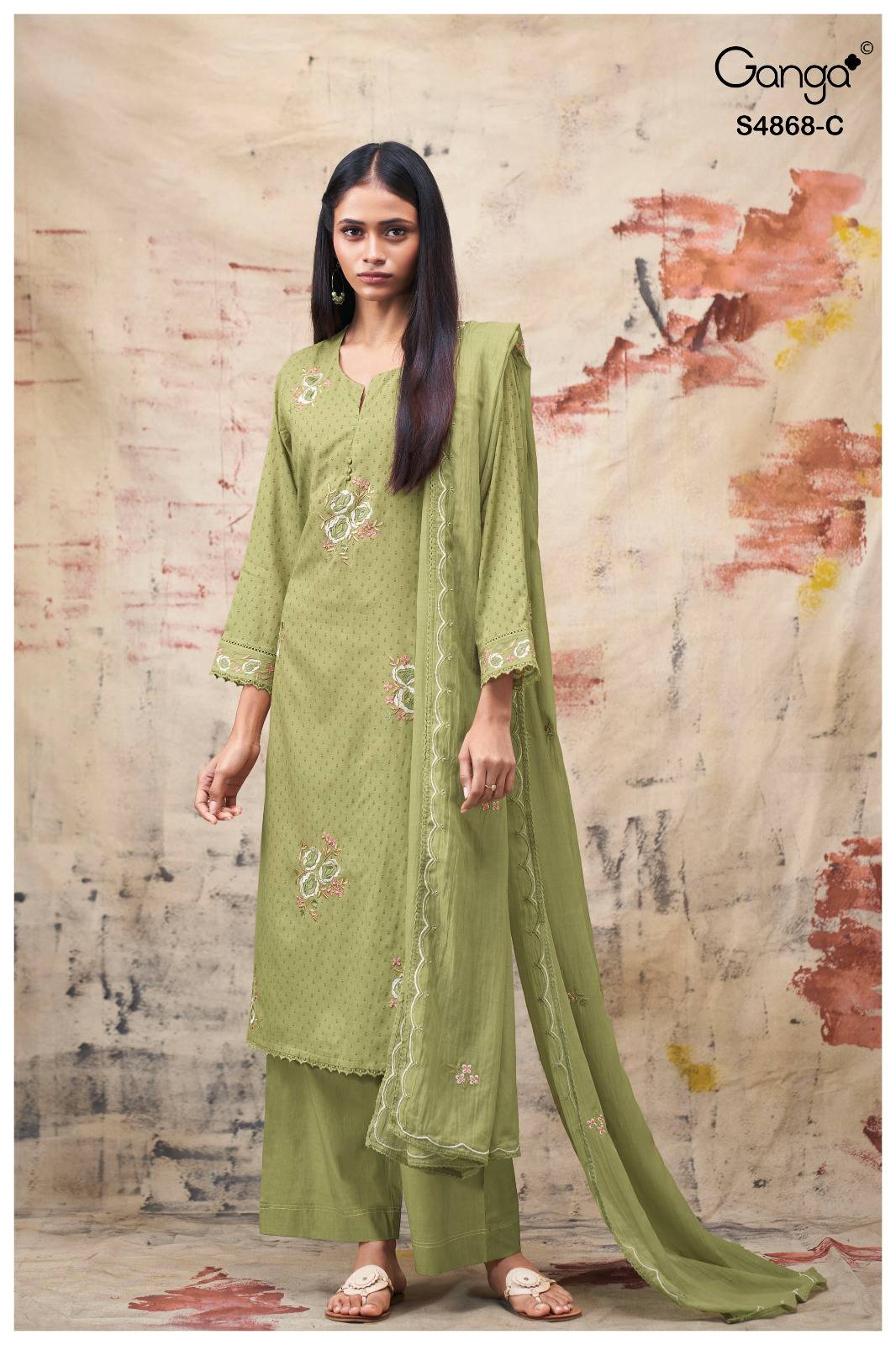 DIVANSHI 4868 Series By GANGA FASHION Stylish Beautiful Colourful Silk Dresses At Wholesale Price